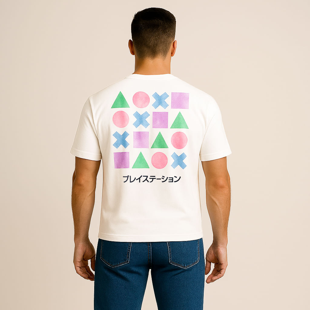 Polo Blanco Acuarela Caballero Talla XL