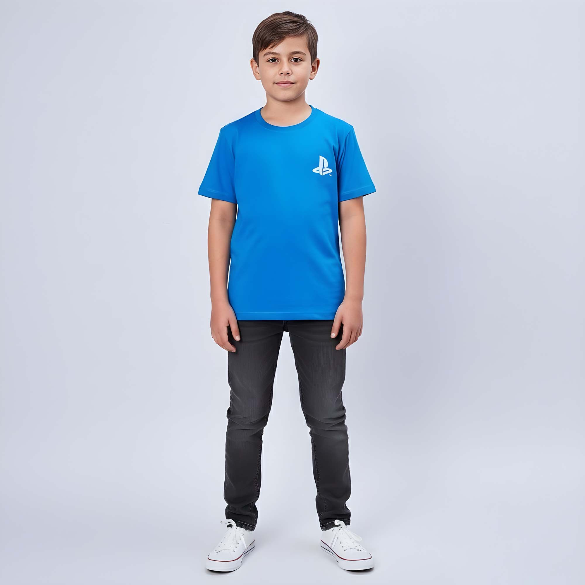Polo Azul Botones Niño Talla 12
