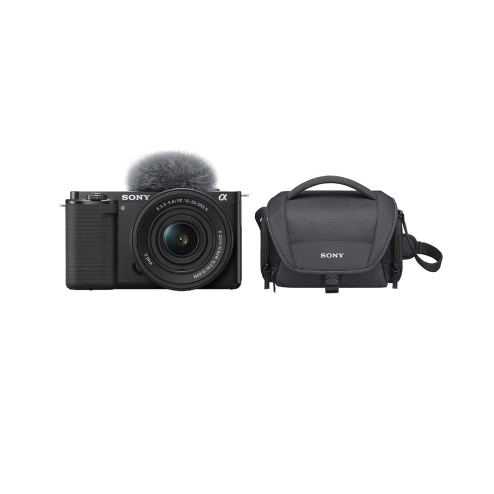 Combo: Cámara digital Alpha para vlogs APS-C ZV-E10K + Maletín De Transporte LCS-U21 ZV-E10K/BQ + LCS-U21