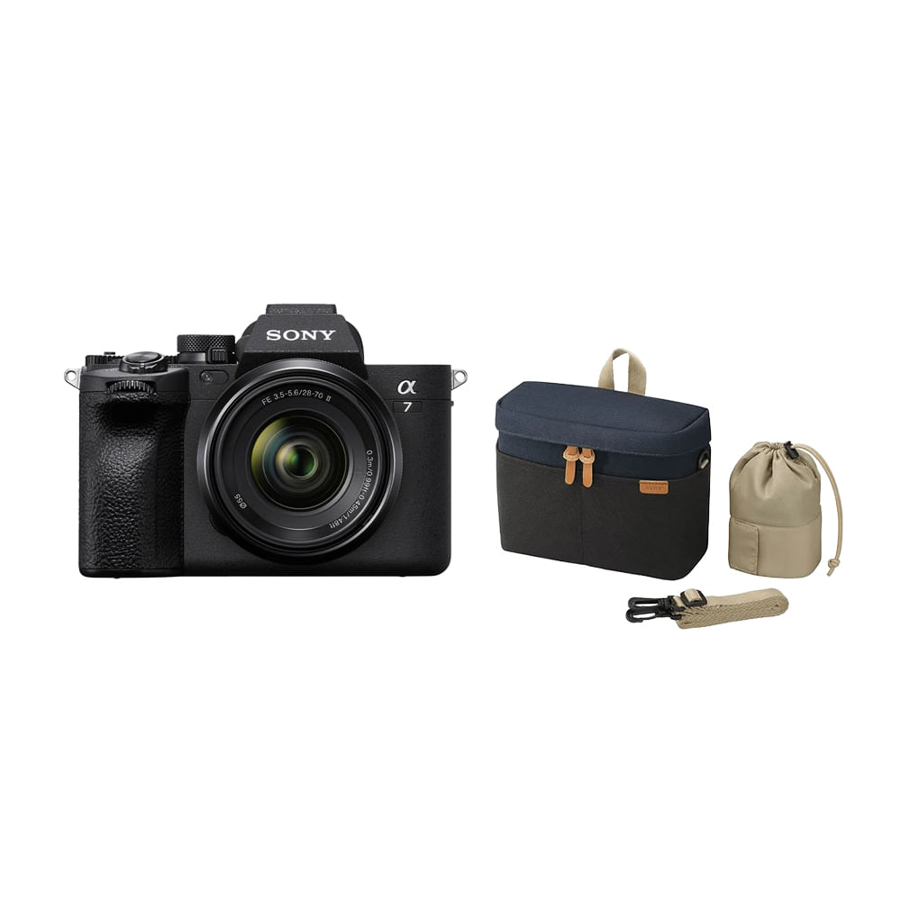 Combo: Cámara profesional Full Frame Mirrorless ILCE-7M4M + Estuche de transporte para cámaras LCS-BBK | ILCE-7M4M/BQE38 + LCS-BBK