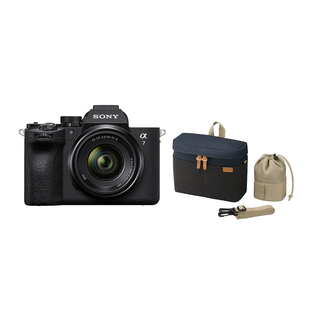 Combo: Cámara profesional Full Frame Mirrorless ILCE-7M5M + Estuche de transporte para cámaras LCS-BBK | ILCE-7M5M E38 + LCS-BBK