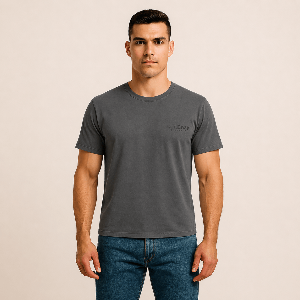 Polo Plomo God of War Caballero Talla S