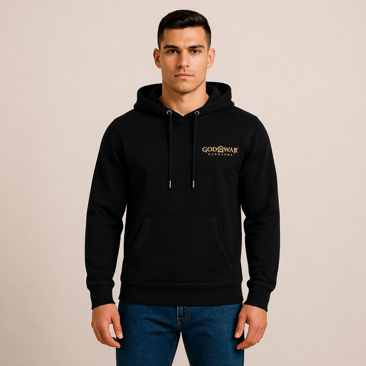 Polera Negra God of War Caballero Talla S